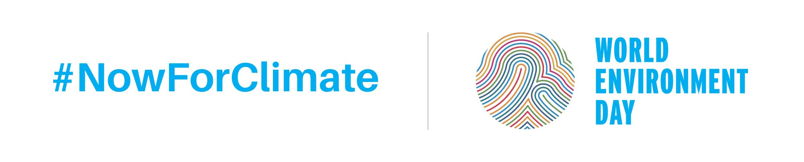 #NowForClimate; the official World Environment Day banner